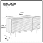 Mobile buffet Andy Mid Century 62.4 con 2 ante e 3 cassetti