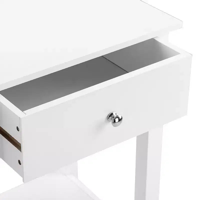 Comodino moderno semplice con cassetto, larghezza 18,11 pollici