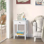 Comodino moderno semplice con cassetto, larghezza 18,11 pollici