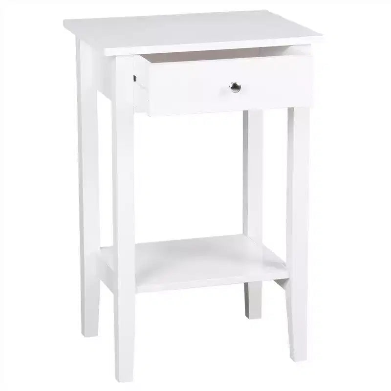 Comodino moderno semplice con cassetto, larghezza 18,11 pollici