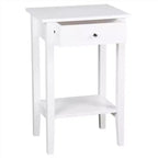 Comodino moderno semplice con cassetto, larghezza 18,11 pollici