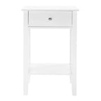 Comodino moderno semplice con cassetto, larghezza 18,11 pollici
