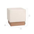 Pouf Contenitore Cubo in Tessuto di Sughero The Vineyard Collection