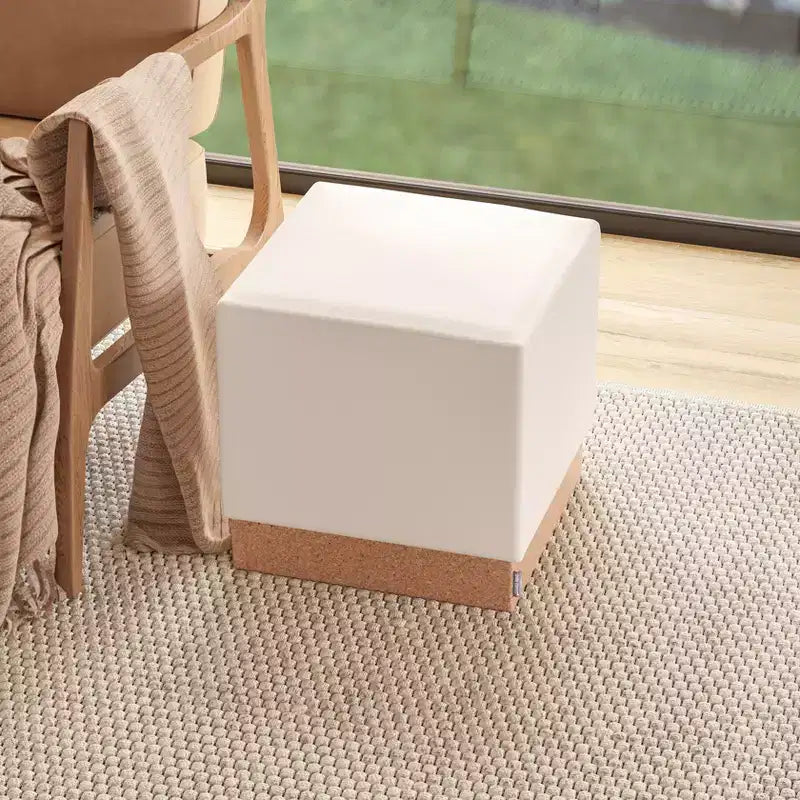 Pouf Contenitore Cubo in Tessuto di Sughero The Vineyard Collection