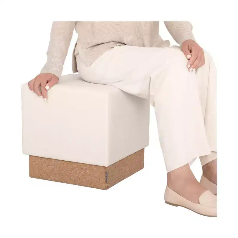 Pouf Contenitore Cubo in Tessuto di Sughero The Vineyard Collection