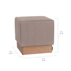 Pouf Contenitore Cubo in Tessuto di Sughero The Vineyard Collection