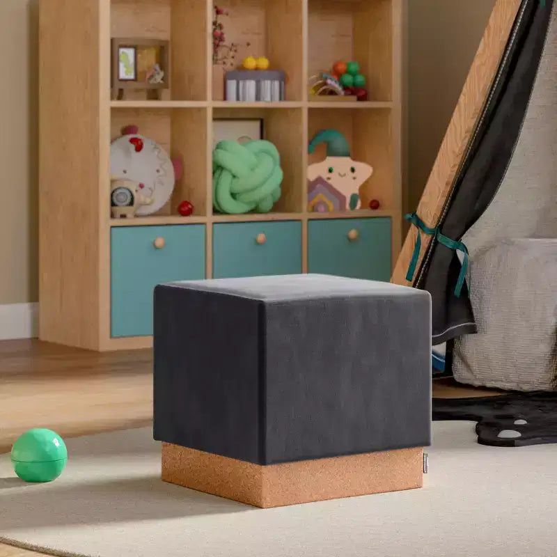 Pouf Contenitore Cubo in Tessuto di Sughero The Vineyard Collection