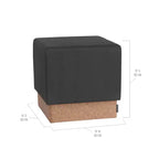 Pouf Contenitore Cubo in Tessuto di Sughero The Vineyard Collection