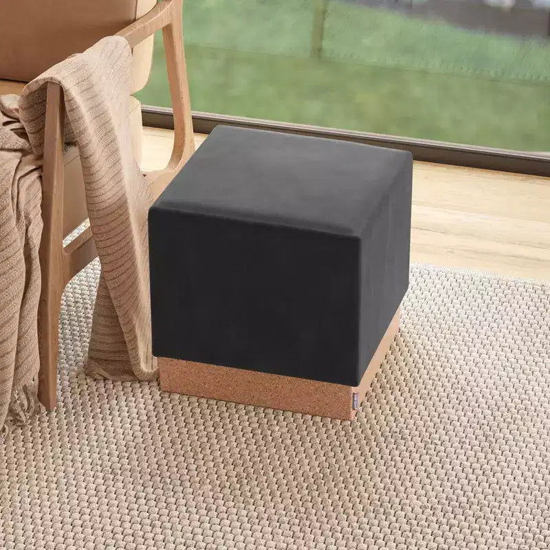 Pouf Contenitore Cubo in Tessuto di Sughero The Vineyard Collection