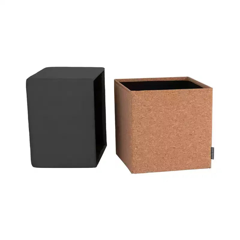 Pouf Contenitore Cubo in Tessuto di Sughero The Vineyard Collection