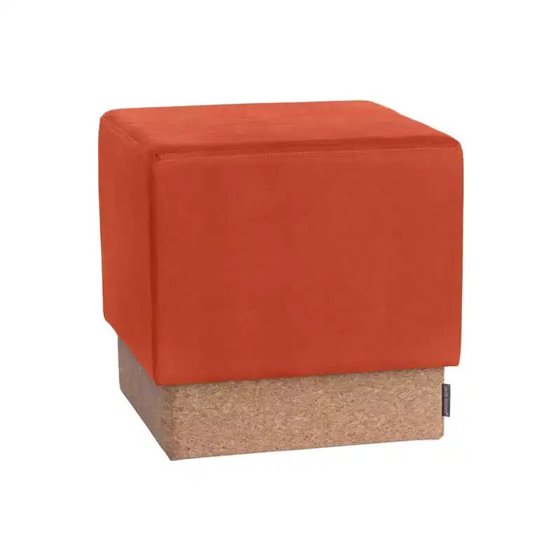 Pouf Contenitore Cubo in Tessuto di Sughero The Vineyard Collection