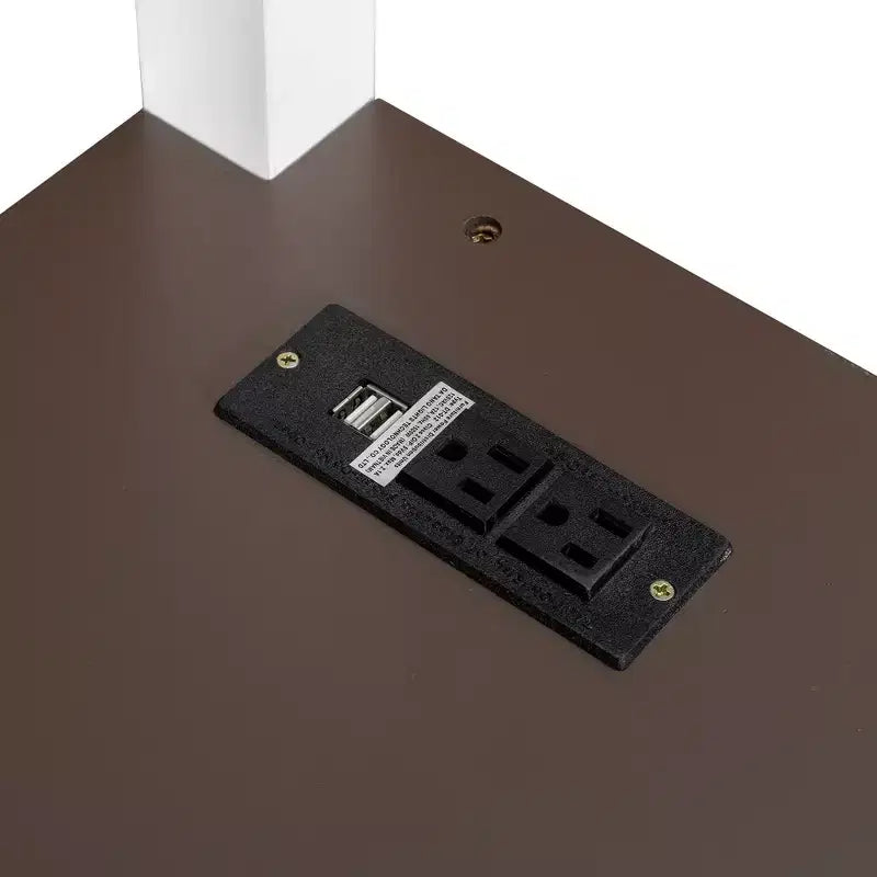 Letto a soppalco matrimoniale Jacqueline in legno moderno con scrivania e porta di ricarica
