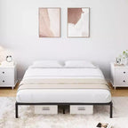 Metal Bed Frame,Heavy Duty Steel Slats Support Platform Bed with Under Bed Storage for Bedroom Apartment-No Box Spring Needed,Noise Free,Easy Assembly