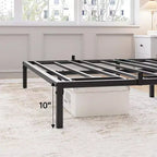 Struttura Letto in Metallo, Base Letto a Piattaforma con Robuste Doghe in Acciaio, con Spazio Contenitore Sotto il Letto per Camera da Letto e Appartamento - Nessun Box Spring Necessario, Silenzioso, Facile da Montare