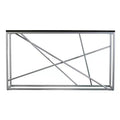 Arendal Faux Stone Skinny Console Table - Silver - SEI