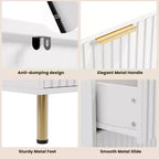 Cassettiera Moderna Larga 54", Comò a 8 Cassetti per Camera da Letto, Organizzatore in Legno, Comò Doppio Grande con Porta TV, per Soggiorno, Ingresso
