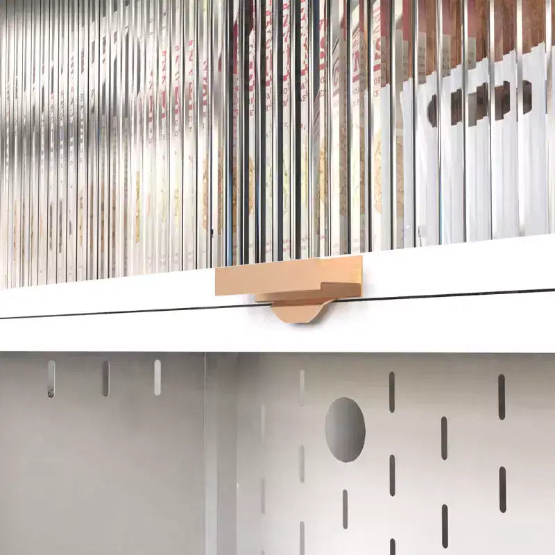 Chic Crate Dispensa in metallo a 6 livelli con sportello ribaltabile e pannello forato alta 73'' - Pensile Antiribaltamento per Cucina/Sala da pranzo/Soggiorno