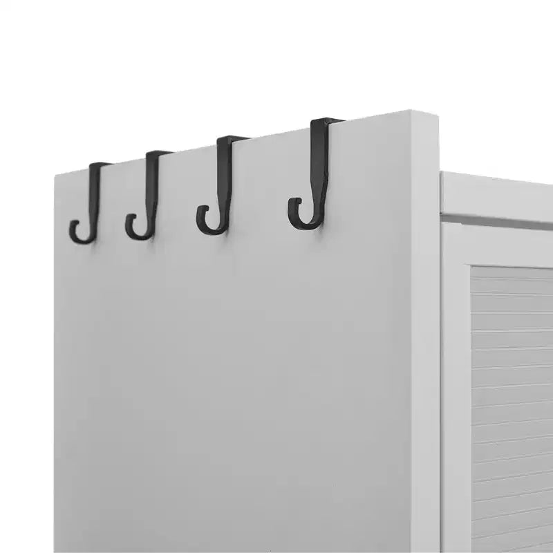 Chic Crate Dispensa in metallo a 6 livelli con sportello ribaltabile e pannello forato alta 73'' - Pensile Antiribaltamento per Cucina/Sala da pranzo/Soggiorno