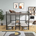 Okak Convertible Twin Over Twin/Full Over Full Loft Bed with Desk,Metal Bunk Beds That Transform into Study Space,Sturdy Loft Bed for Kids,Teens