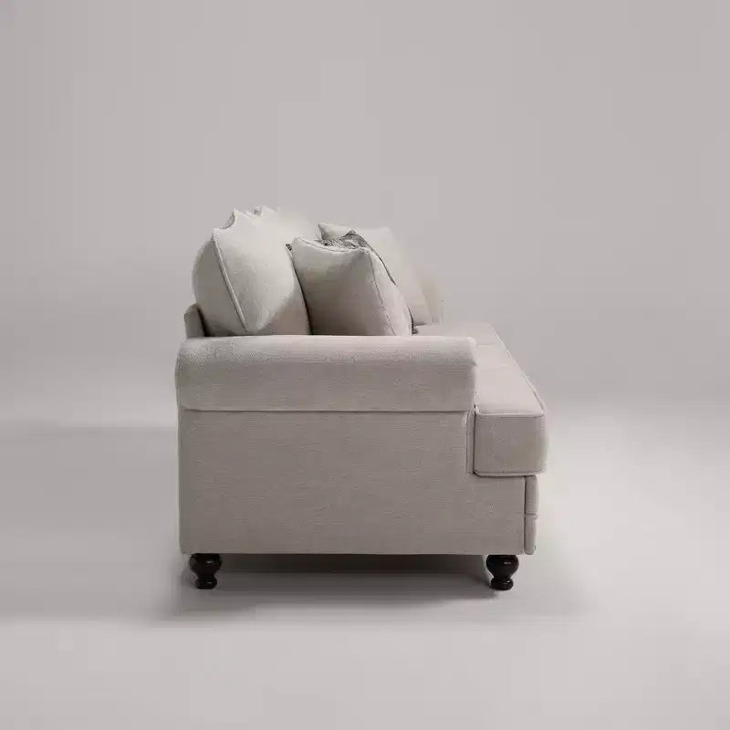 Set soggiorno a 3 pezzi, divano e divanetto in ciniglia modern farmhouse con borchie, poltrona floreale.