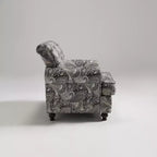 Set soggiorno a 3 pezzi, divano e divanetto in ciniglia modern farmhouse con borchie, poltrona floreale.