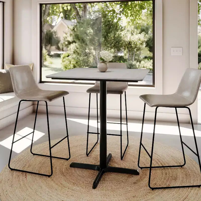 Acadia Tabletop con tecnologia TopGuard HPL e base alta da bar