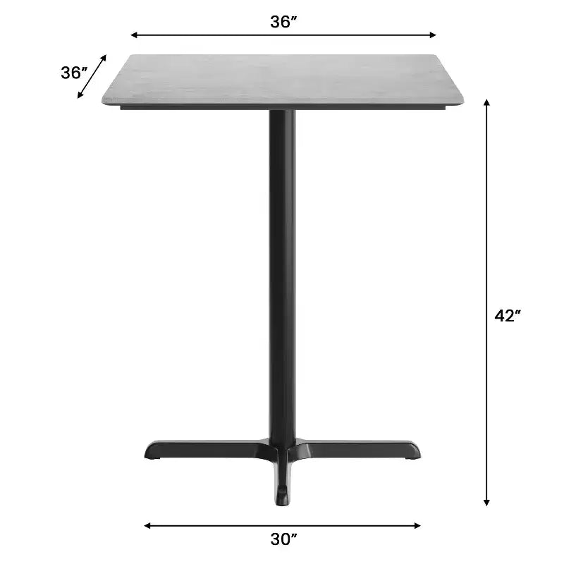 Acadia Tabletop con tecnologia TopGuard HPL e base alta da bar