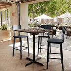 Acadia Tabletop con tecnologia TopGuard HPL e base alta da bar