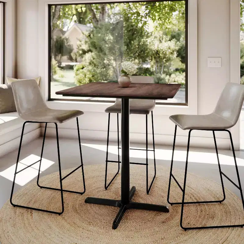 Acadia Tabletop con tecnologia TopGuard HPL e base alta da bar