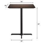 Acadia Tabletop con tecnologia TopGuard HPL e base alta da bar