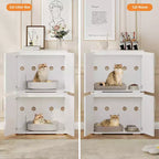 Mobile Lettiera per Gatti Grande, Mobili Lettiera Nascosta per Gatti con 2 Porte e Cuscinetti, Mobiletto Lettiera per Gatti in Legno per la Casa
