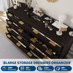 Cassettiera scanalata a 8 cassetti, comò moderno in legno, design con profilo curvo, per camera da letto, soggiorno