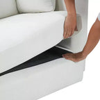 Divano modulare curvo Landon Modern 116.5 a 3 posti imbottito con cuscini mobili e 2 cuscini decorativi