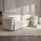 Divano modulare curvo Landon Modern 116.5 a 3 posti imbottito con cuscini mobili e 2 cuscini decorativi