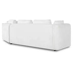 Divano modulare curvo Landon Modern 116.5 a 3 posti imbottito con cuscini mobili e 2 cuscini decorativi