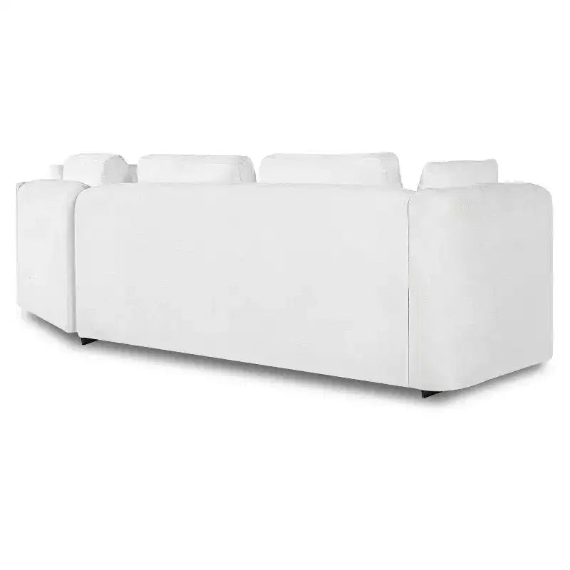 Divano modulare curvo Landon Modern 116.5 a 3 posti imbottito con cuscini mobili e 2 cuscini decorativi