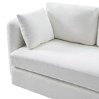 Divano modulare curvo Landon Modern 116.5 a 3 posti imbottito con cuscini mobili e 2 cuscini decorativi