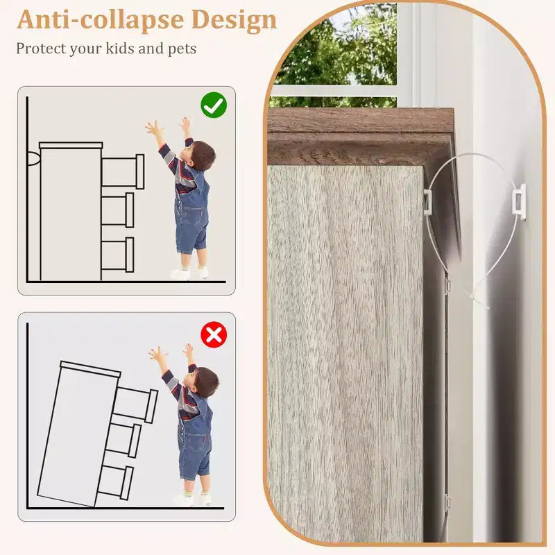 Comò, Comò in Legno per Camera da Letto, Dispositivo Antiribaltamento, Maniglia in Metallo, Organizer Moderno, per Soggiorno, Camera da Letto