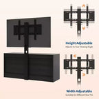 Mobile TV da fattoria in rattan con 4 cassetti e supporto (adatto a TV fino a 70 pollici), mobile multimediale in legno, console portaoggetti per soggiorno e camera da letto