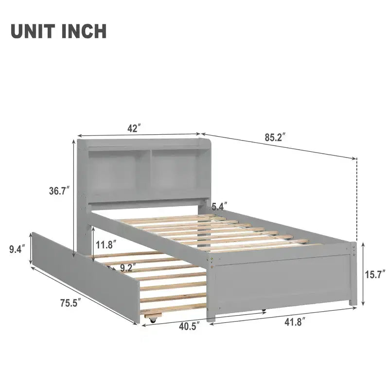 Telaio Letto Queen, Design Silenzioso, Elevata Capacità di Carico, Supporto a Doghe Metalliche