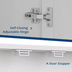 Mobile Dispensa da Cucina Stile Rustico, Credenza Autoportante, Ripiani Regolabili, 4 Ante, per Soggiorno