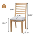 Set di 4 Sedie da Pranzo Stile Rustico Smith con Schienale Alto a Scaletta