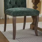 Sedia da pranzo imbottita in tessuto Maude Chenille con borchie decorative (Set di 2)