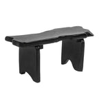 JONATHAN Y Stumpy 35.4 Panca da Ingresso Artigianale Rustica Minimalista in Legno Massello di Teak con Bordo Naturale