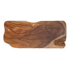 JONATHAN Y Stumpy 35.4 Panca da Ingresso Artigianale Rustica Minimalista in Legno Massello di Teak con Bordo Naturale