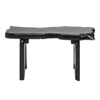 JONATHAN Y Stumpy 35.4 Panca da Ingresso Artigianale Rustica Minimalista in Legno Massello di Teak con Bordo Naturale